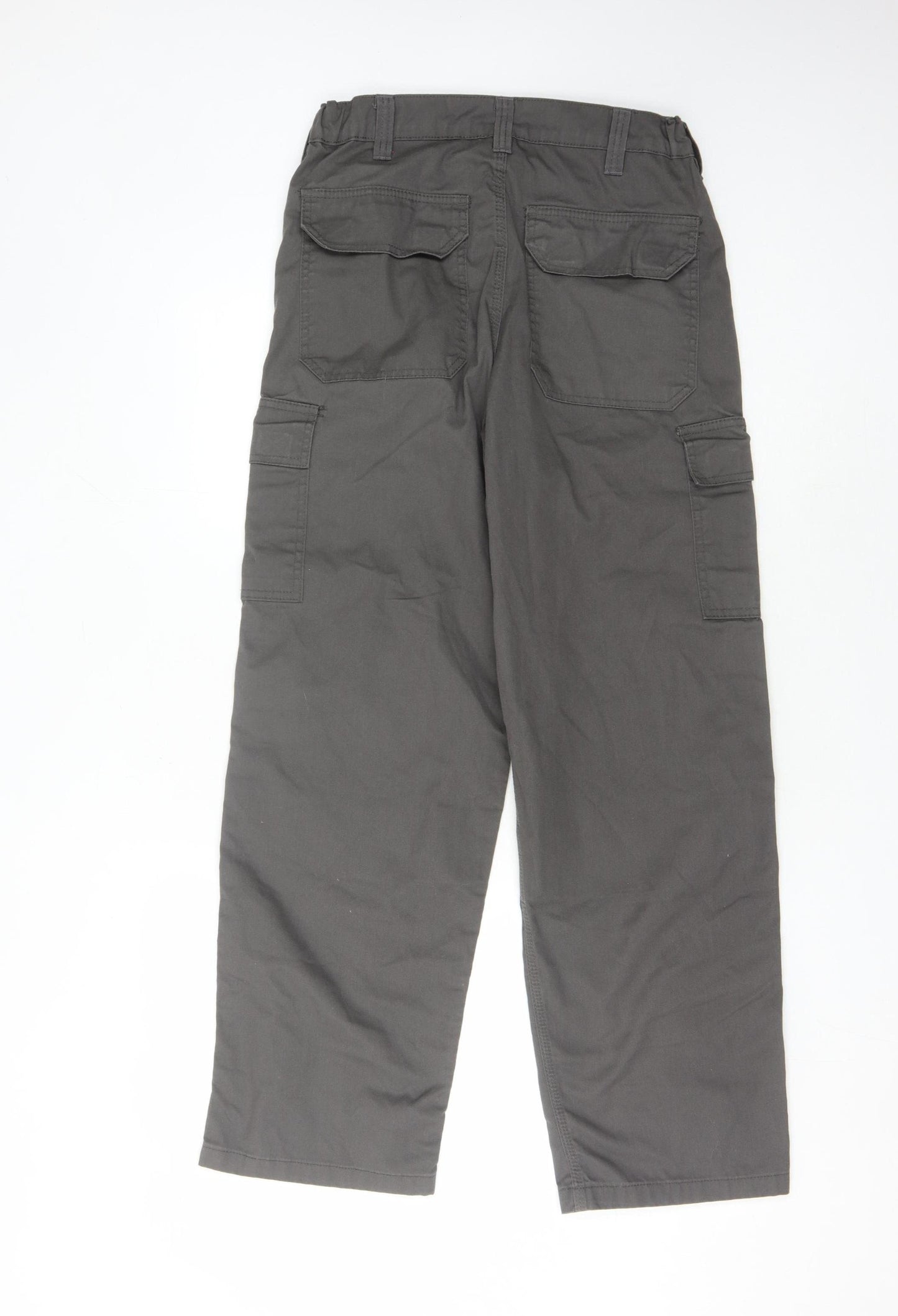 Deluxecargo Men's Grey Cargo Trousers, 32R, Relaxed Fit