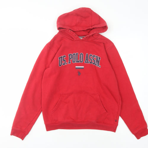 U.S. Polo Assn. Boys Red Graphic Hoodie - 14-15 Years