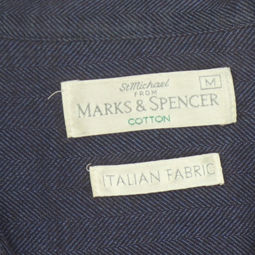 Marks and Spencer Blue Men's M Long Sleeve Shirt