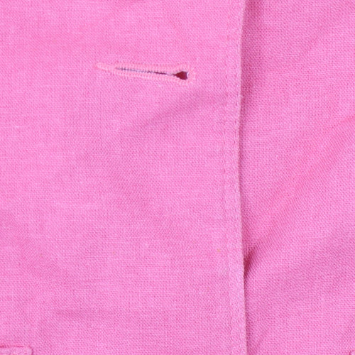 Topshop Women's Pink Blazer UK Size 10, Linen Blend