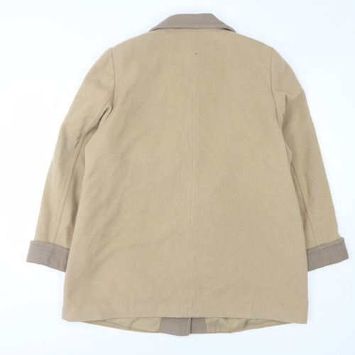 Marks and Spencer Women's Beige Wool Coat Size 18