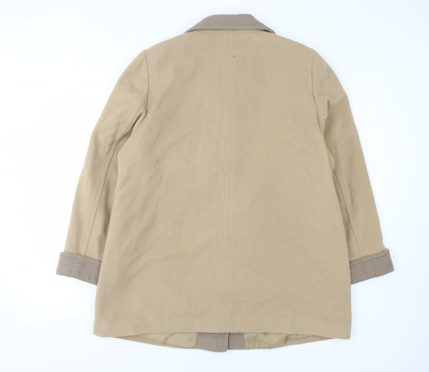 Marks and Spencer Women's Beige Wool Coat Size 18
