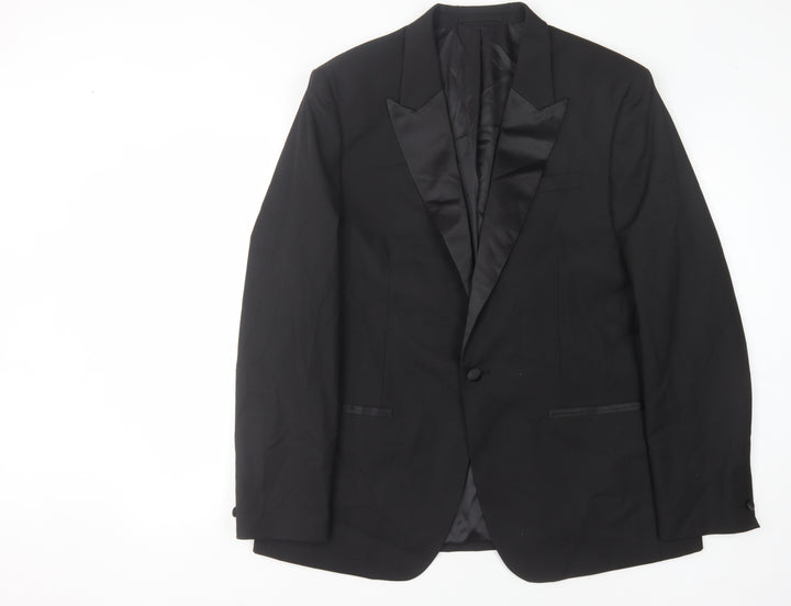 River Island Men's Black Suit Jacket 46R