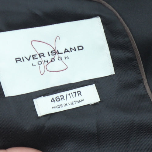 River Island Men's Black Suit Jacket 46R