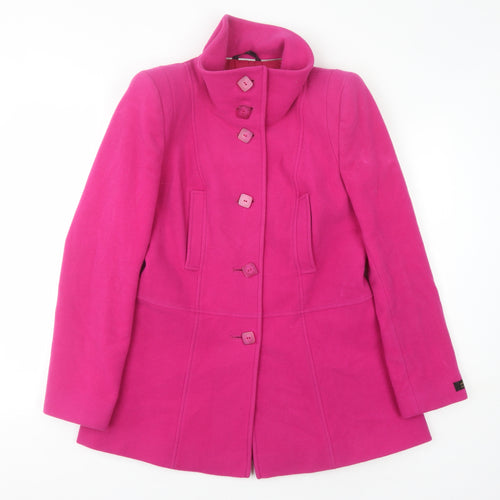 Marks and Spencer Women's Pink Wool Mid-Length Coat
