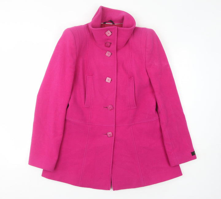 Marks and Spencer Women's Pink Wool Mid-Length Coat
