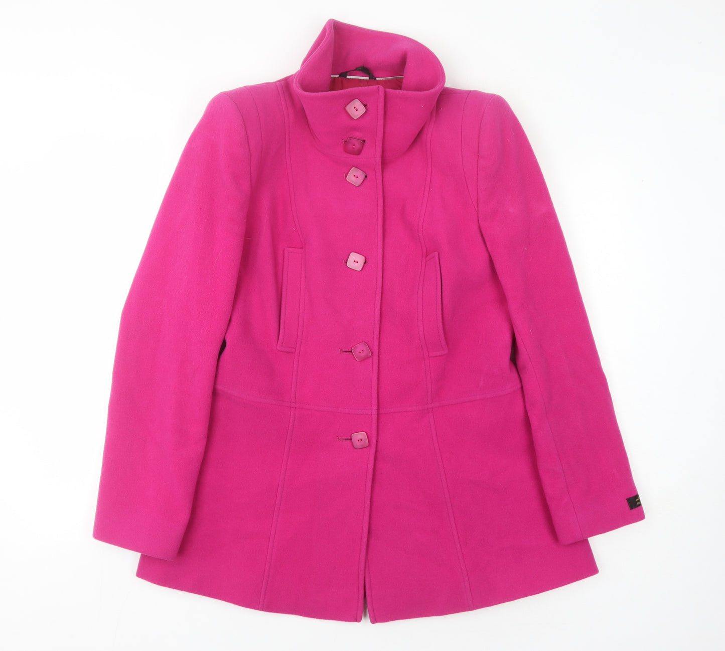 Marks and Spencer Women's Pink Wool Mid-Length Coat