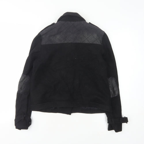 NW3 Women's Black Jacket Size 12 Wool Quilted