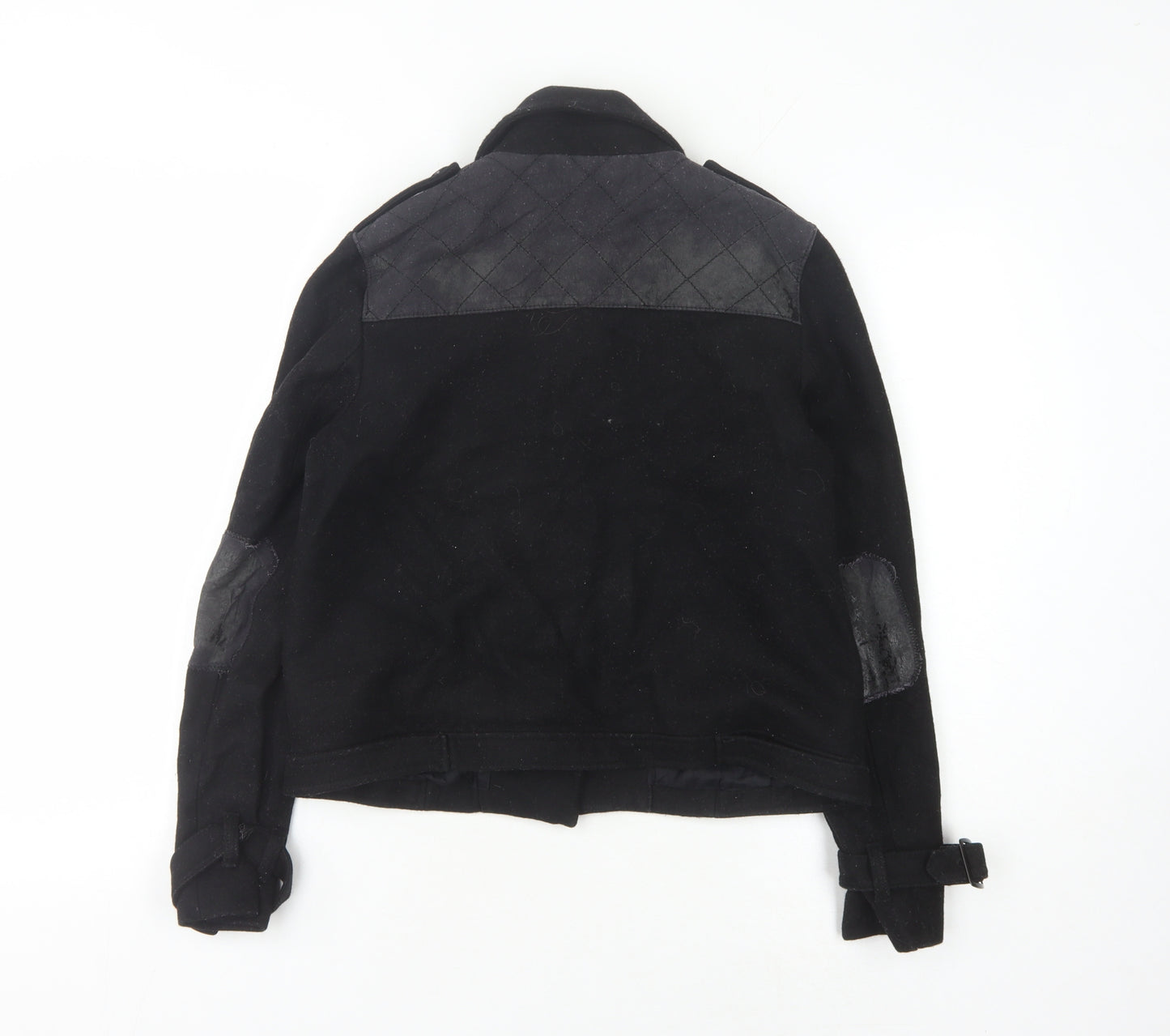 NW3 Women's Black Jacket Size 12 Wool Quilted