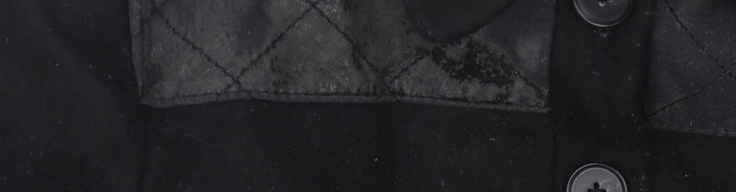 NW3 Women's Black Jacket Size 12 Wool Quilted