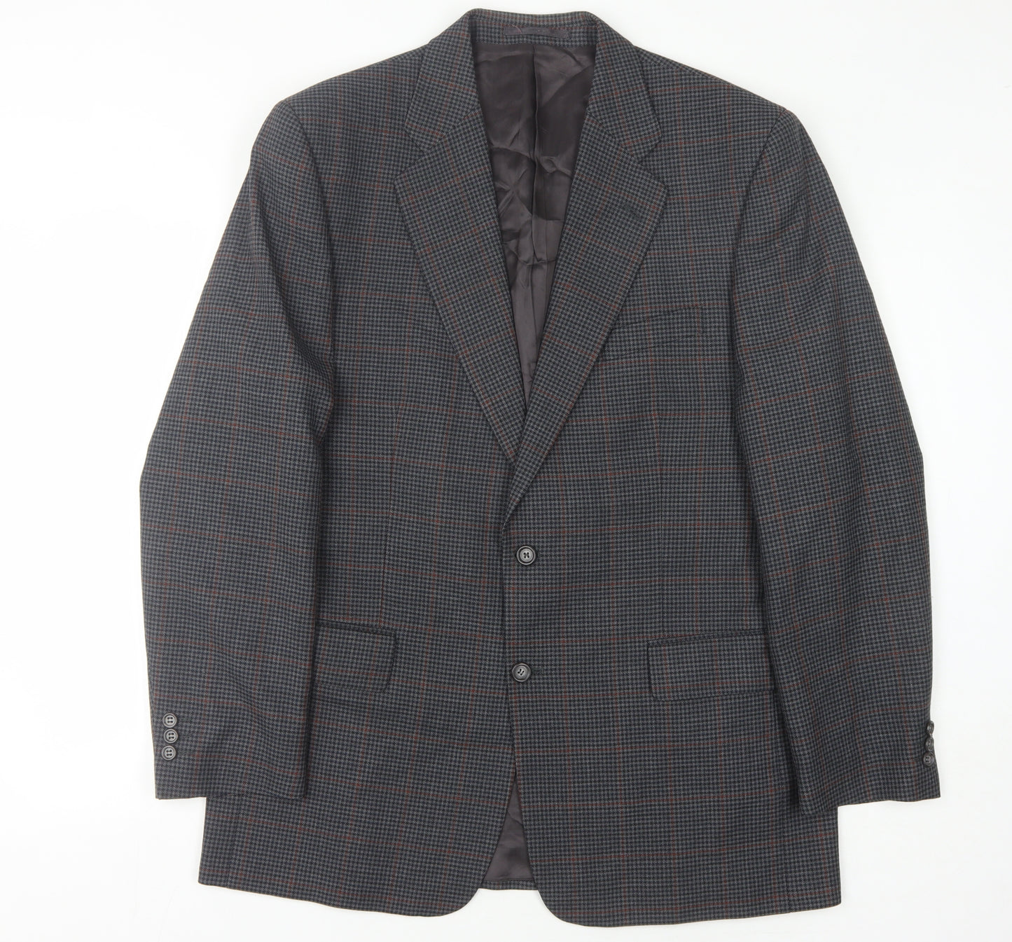 Charlton Gray Men's Grey Check Blazer 42L Long Jacket