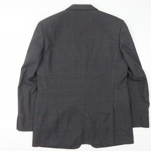 Charlton Gray Men's Grey Check Blazer 42L Long Jacket
