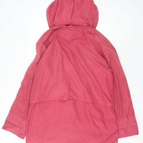 Astraka Women's Pink Hooded Rain Coat Size M