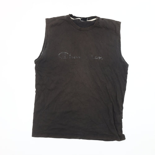 Champion Men's Black XL Sleeveless Cotton Tank Top