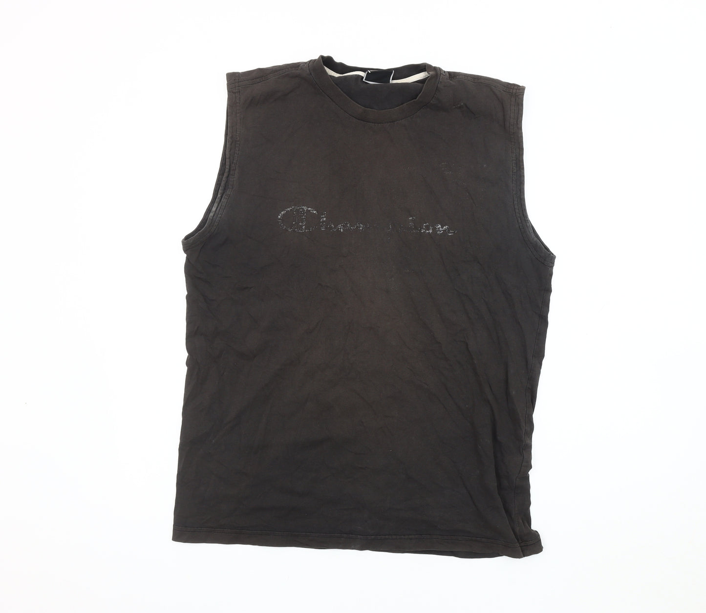 Champion Men's Black XL Sleeveless Cotton Tank Top