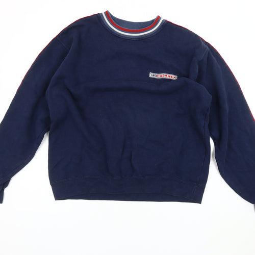 US Athletic Men's Blue Crew Neck Sweatshirt Size L