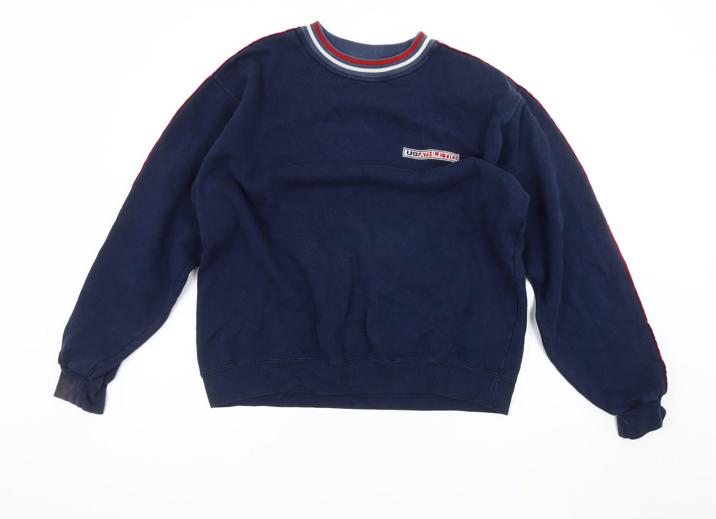US Athletic Men's Blue Crew Neck Sweatshirt Size L