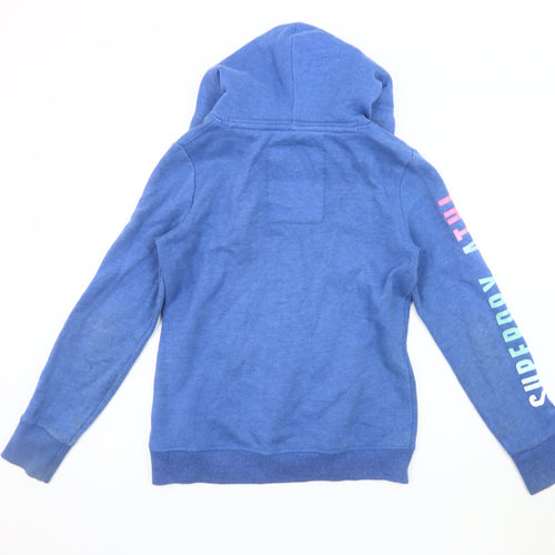 Superdry Women's Blue Pullover Hoodie, Size S, Casual Sport Style