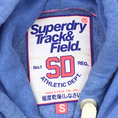 Superdry Women's Blue Pullover Hoodie, Size S, Casual Sport Style