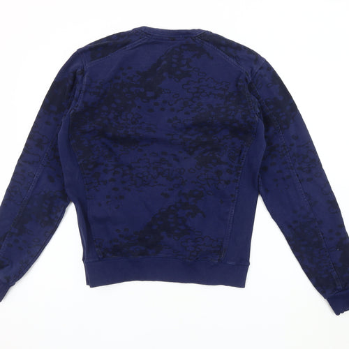 G-Star Raw Men's Blue Graphic Print Pullover Sweatshirt L