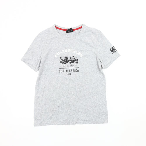 Canterbury Boys Grey T-Shirt 12 Years Rugby Graphic Print