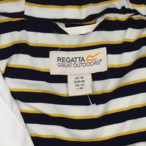 Regatta Women's White Waterproof Hooded Rain Coat Size 14