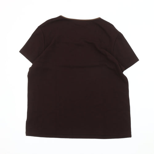 Style by EWM Women's Brown Plus T-Shirt, Size 22/24