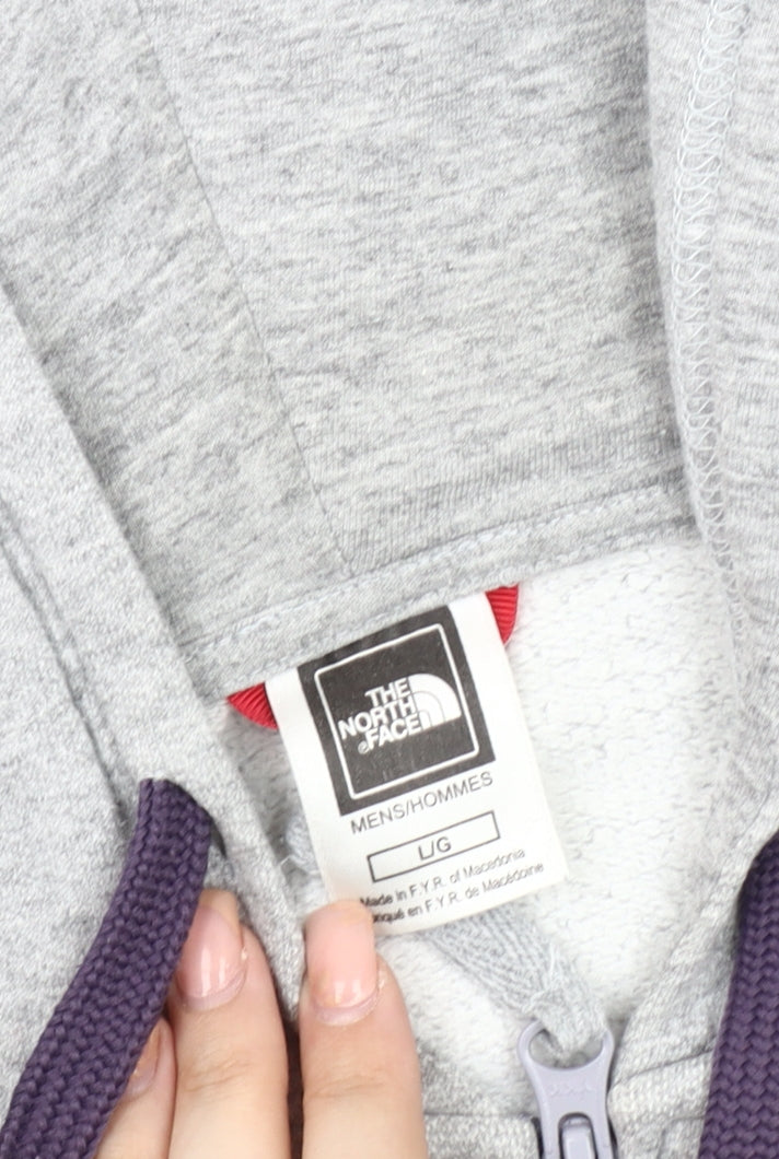 The North Face Men's Grey Hooded Jacket Size L