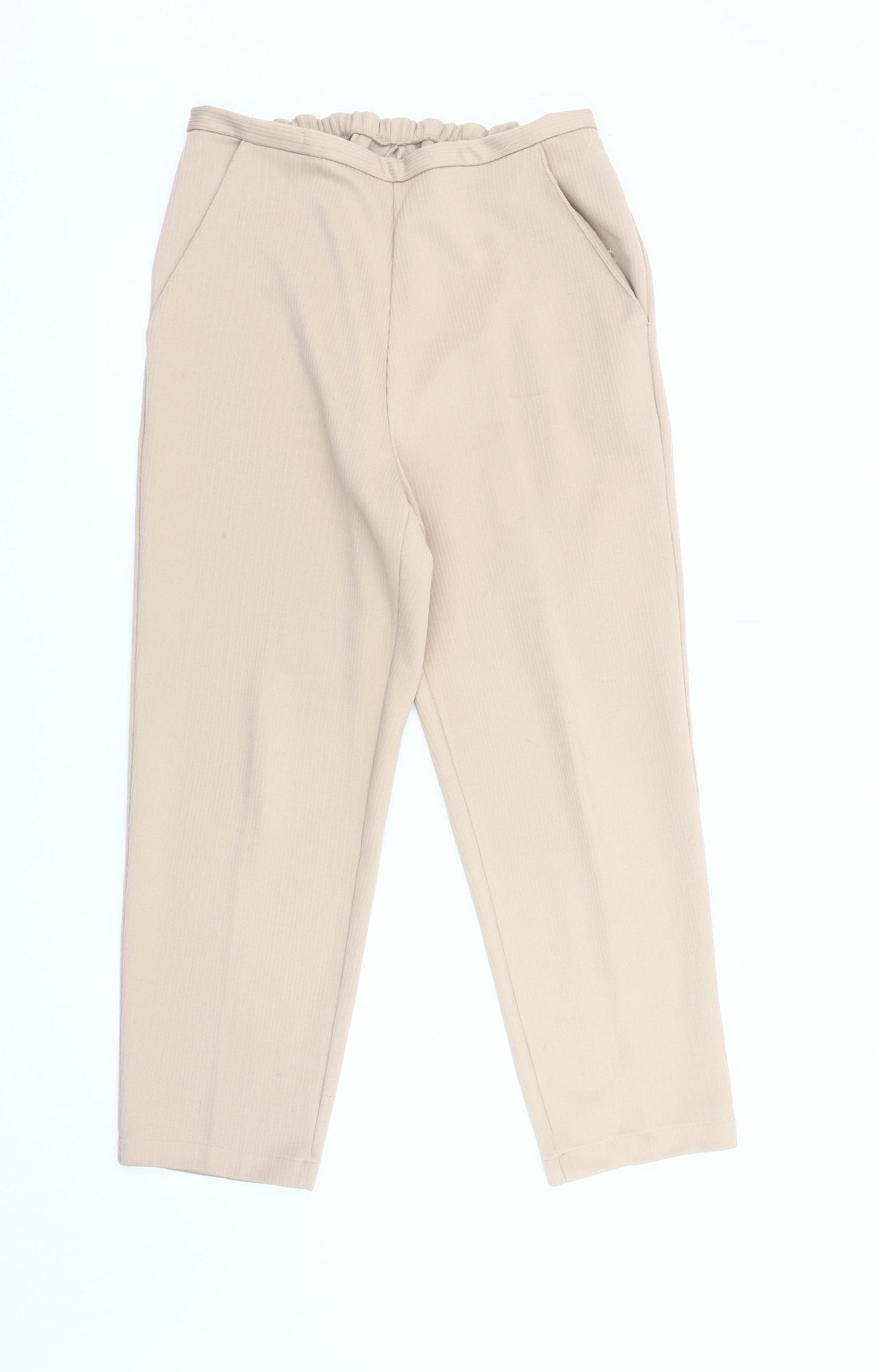 Damart Women’s Beige Elastic Waist Trousers Size 16