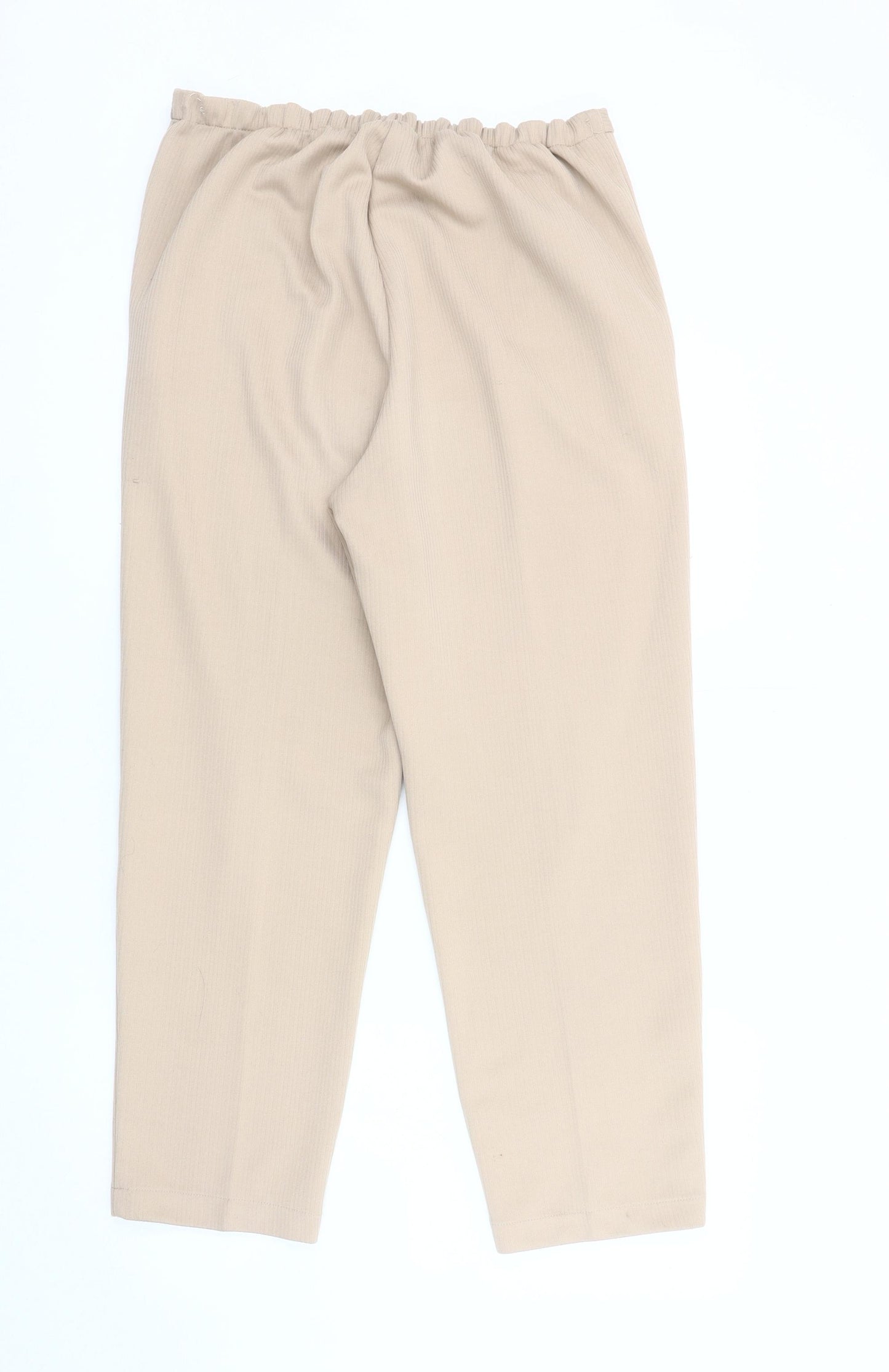 Damart Women’s Beige Elastic Waist Trousers Size 16