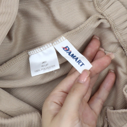 Damart Women’s Beige Elastic Waist Trousers Size 16