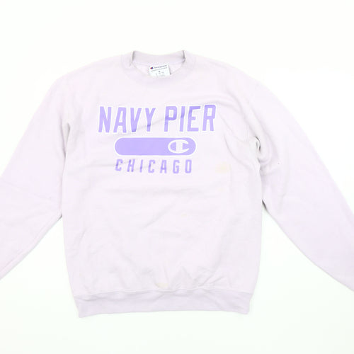 Champion Men's Purple Sweatshirt M Graphic Print Pullover