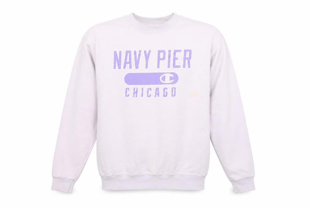 Front view of Champion Men's Purple Sweatshirt M Graphic Print Pullover