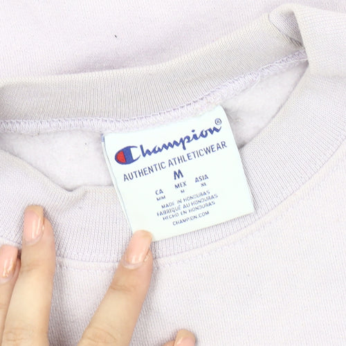Champion Men's Purple Sweatshirt M Graphic Print Pullover
