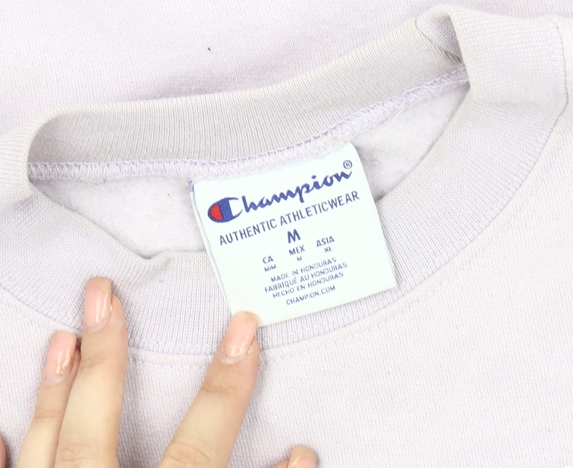 Champion Men's Purple Sweatshirt M Graphic Print Pullover
