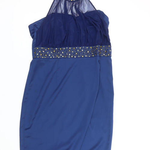 Teatro Women's Blue Bodycon Dress Size 16