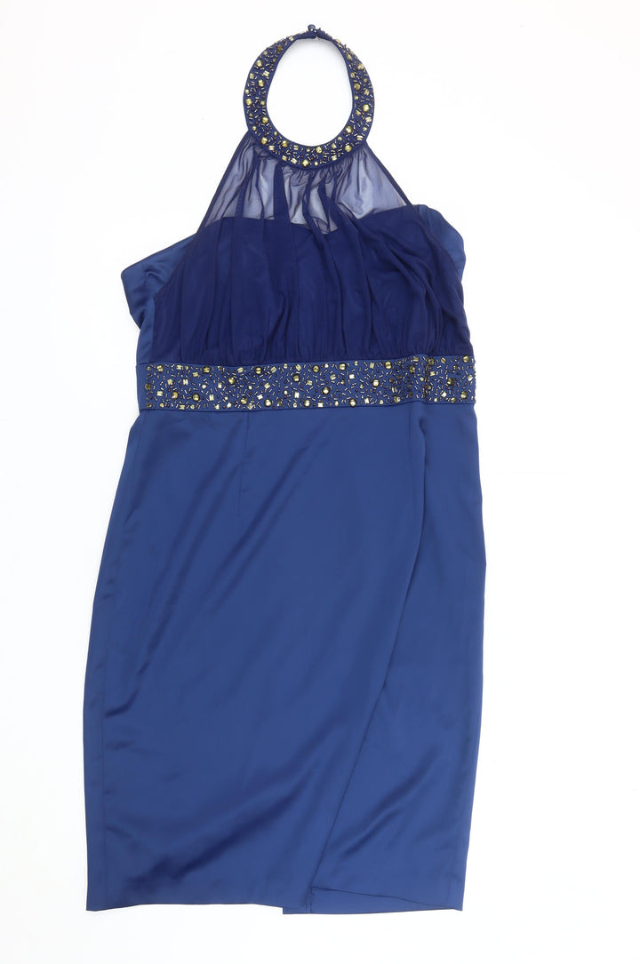 Teatro Women's Blue Bodycon Dress Size 16