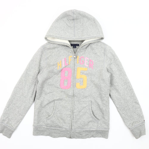 Tommy Hilfiger Teens Grey Logo Hooded Jacket XL