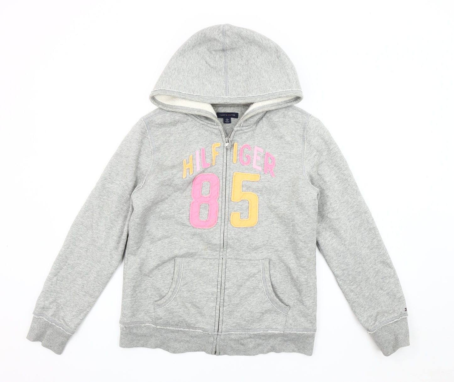 Tommy Hilfiger Teens Grey Logo Hooded Jacket XL