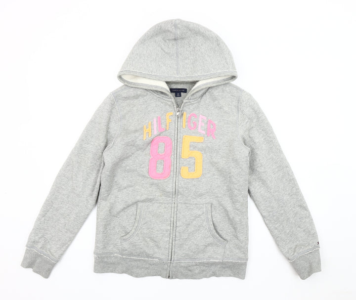 Tommy Hilfiger Teens Grey Logo Hooded Jacket XL