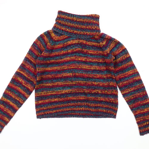QED London Women's Multicoloured Roll Neck Jumper - M