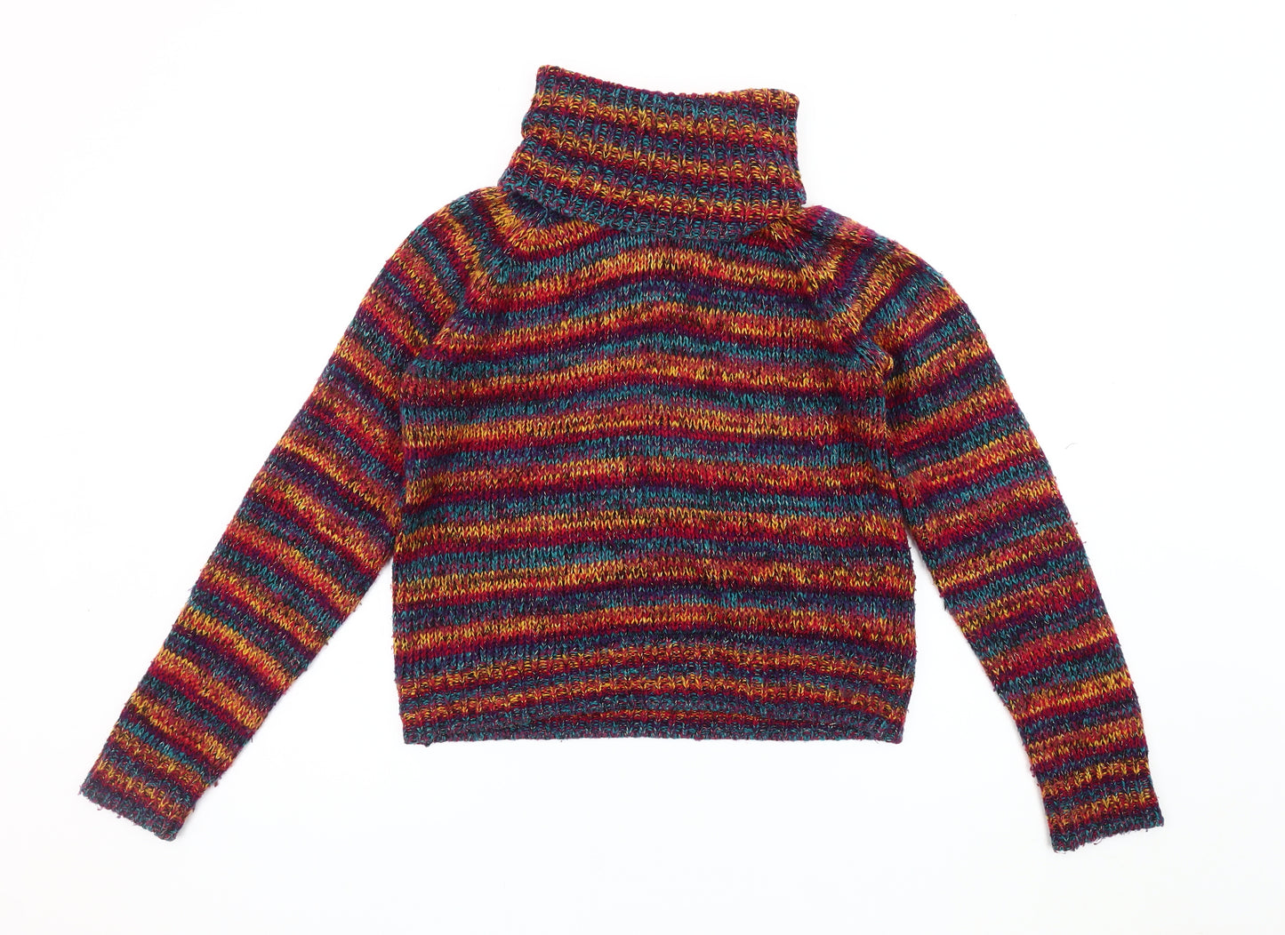 QED London Women's Multicoloured Roll Neck Jumper - M