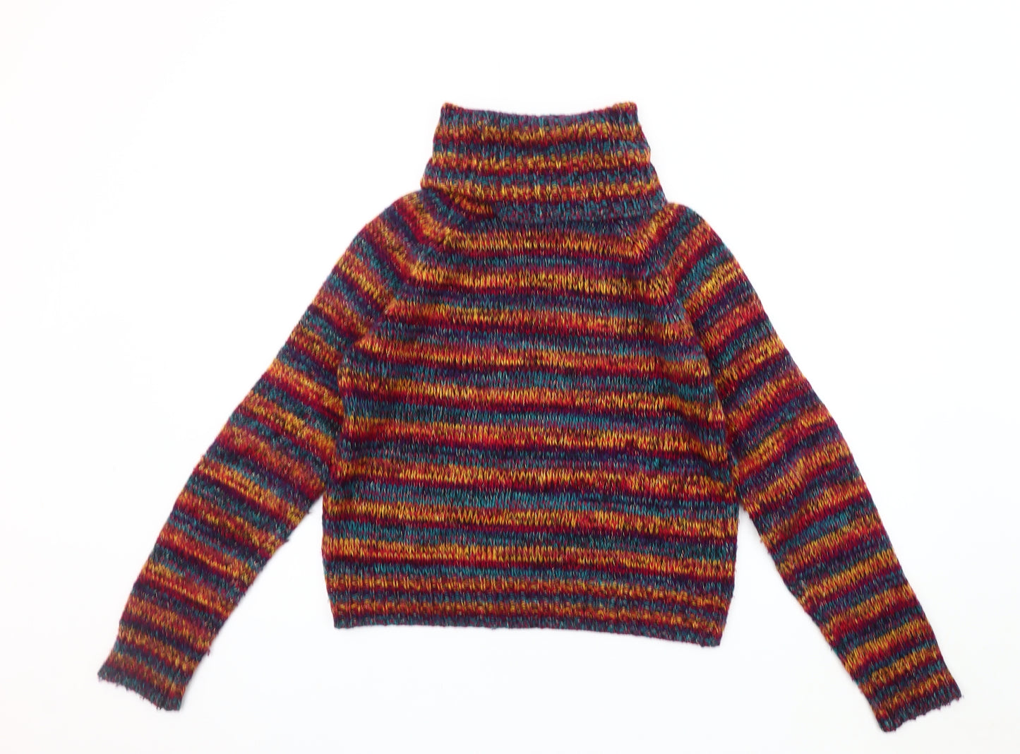 QED London Women's Multicoloured Roll Neck Jumper - M