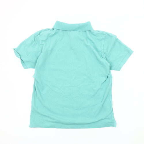 Penguin Boys Blue Polo Shirt L Short Sleeve Logo Casual