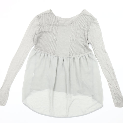Zara Women's Grey Pullover Jumper Size S