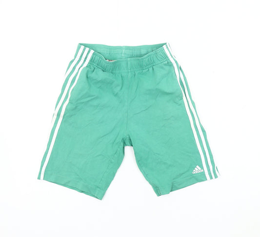 Adidas Boys Green Athletic Shorts 12 Years