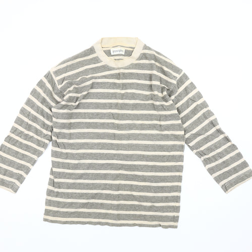 Principles Women's Grey Striped Pullover Jumper