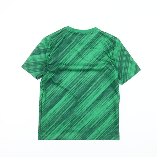 Boys' Green Adidas Football T-Shirt, Size S, Jersey Style