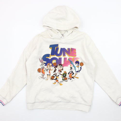 Marks and Spencer White Girls Space Jam Hoodie, Size 14, Pullover