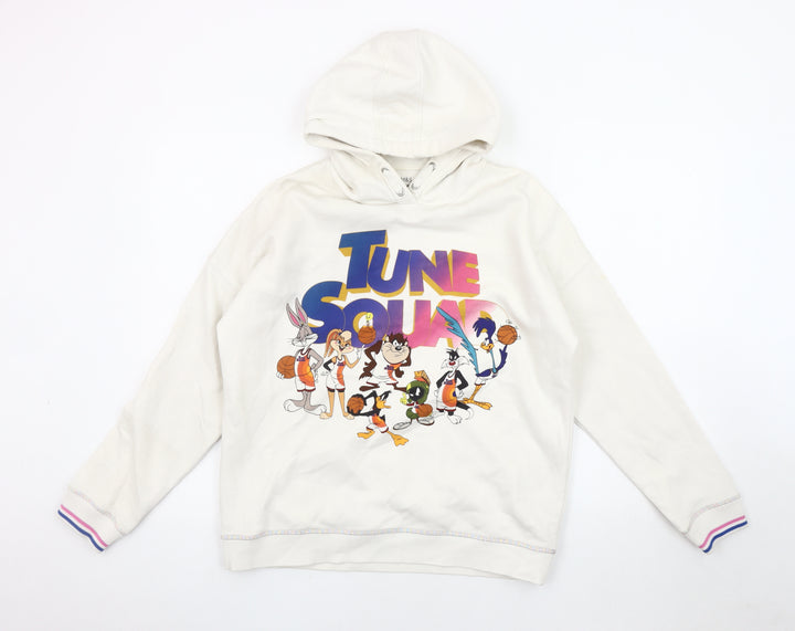 Marks and Spencer White Girls Space Jam Hoodie, Size 14, Pullover